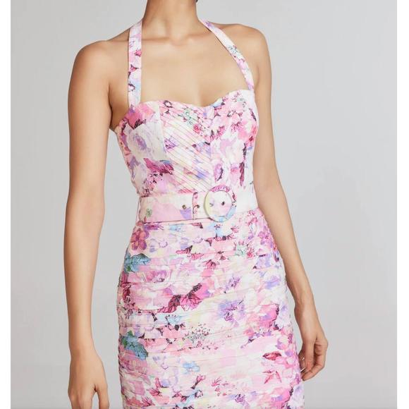 NEW HEMANT & NANDITA april midi dress in pink floral - Picture 2 of 3